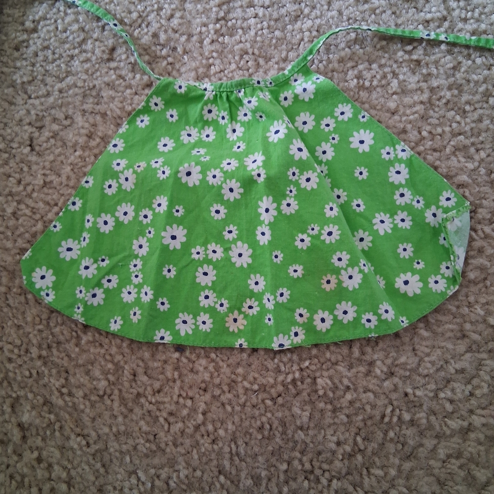 Green Floral Doll Apron